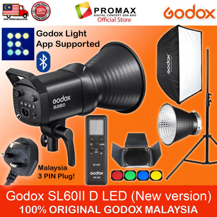Godox SL60IID SL60IID SL60w mk2 with Softbox RCA6 Bardoor Stand LED