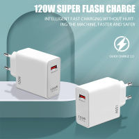 120W Fast Charging USB Charger 6A Type C สำหรับ Samsung Xiaomi Quick Charge 5.0 Wall USB Moible Phone Charger Adapter