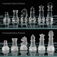 พับ Chessbaord หัตถกรรมคริสตัลหรูหราชุดหมากรุกแก้ว Anti-Broken แก้วหมากรุกชิ้นเกมกระดาน L BOARD 35 ซม.ของเล่นเด็ก-hjgtfjytuert