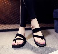 Fashion sandals shopรองเท้าแตะสวม แบบมีหู ความสูงWomens Toe slippersWomens Toe slippers 3cm รุ่น A205 (สีดำ,สีแดง)