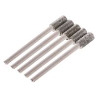 5PCS Diamond Coated Cylindrical Burr 5mm Chainsaw Sharpener Stone File Chain Saw Sharpening Carving Grinding Tools Drop Shipping