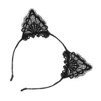 ▬❂ Lady Girls Cute Kitten Costume Ear Lace Hair Bands Fashion Headbands Headwear Hair Headband Accessories For Party Display Hot