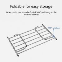 Stainless Steel Folding Drying Rack Multifunction Hanging Holder Household for Balcony Laundry Cloth Drying Rack Holder