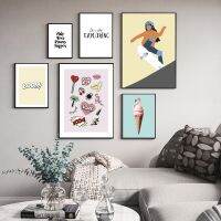 สีสันอ่อนเยาว์ Energy Inspiring Quotes Wall Art Nordic ภาพวาดผ้าใบพิมพ์โปสเตอร์เยาวชนตกแต่งบ้านไม่มีกรอบ