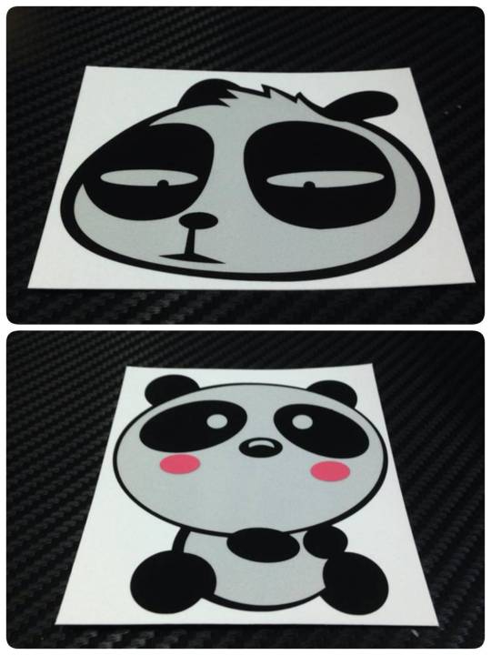 สติ๊กเกอร์ตัดคอม-สะท้อนแสง-3m-แท้-รูป-หมีแพนด้า-panda-หัวหมี-หน้าเบื่อ-เบื่อ-sticker-ติดรถ-แต่งรถ-สติกเกอร์-สติกเกอ-น่ารัก-สวย-งานดี-หายาก