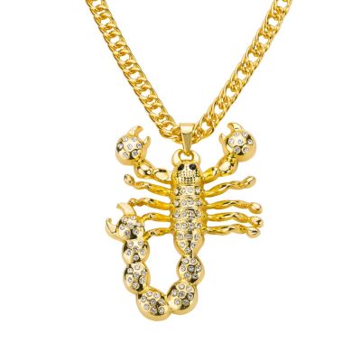 [COD] Fashion Necklace Alloy Scorpion Hip-Hop HIPHOP Pendant European and Brand Street Clavicle Chain