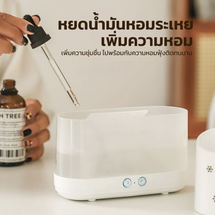 เครื่องพ่นไอน้ำอโรม่า-300ml-aroma-diffuser-รุ่น-js-1-white-color-พร้อม-led-light-สาย-usb-to-type-c