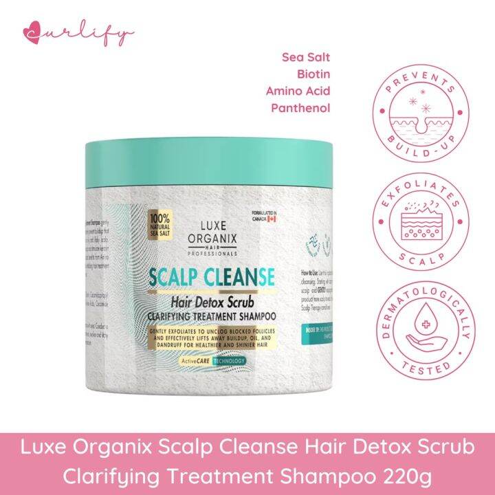 Luxe Organix Scalp Cleanse Hair Detox Scrub Clarifying Treatment