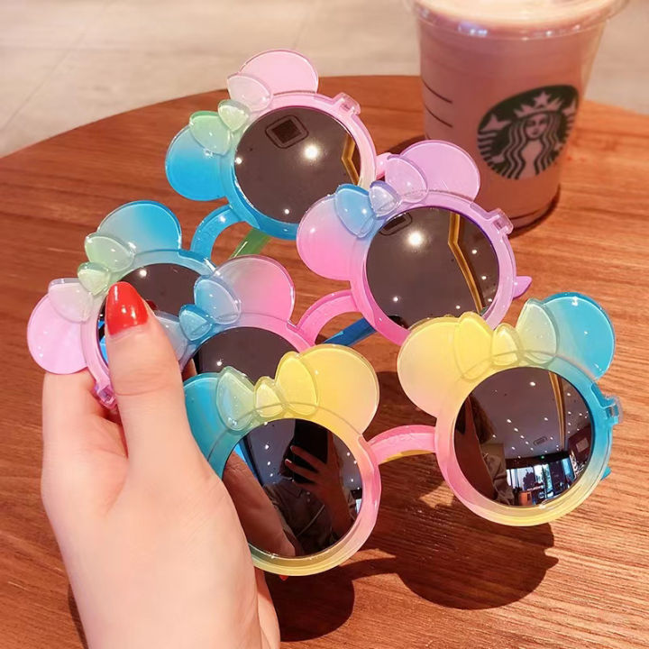 Disney Mickey Mouse Kids Sun Sunglasses Bear Shape Children