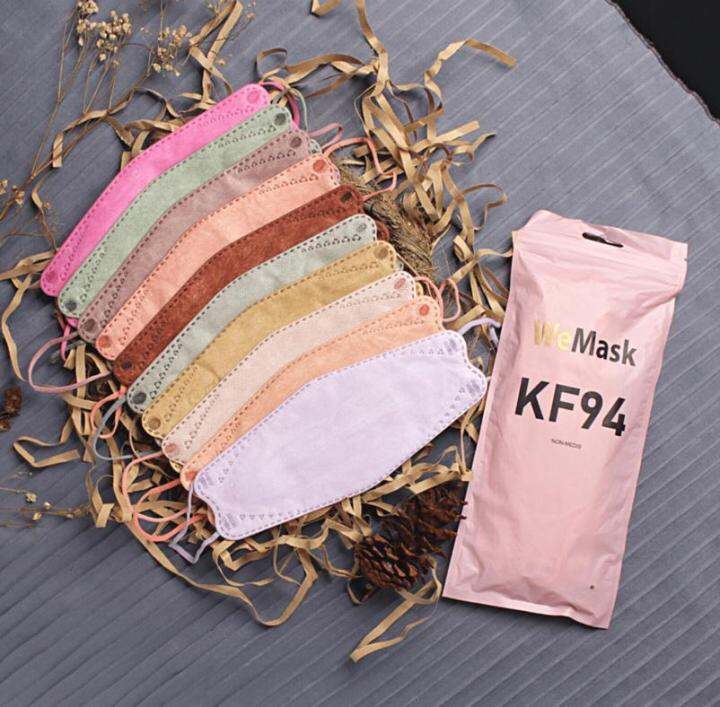 Masker KF94 Korea Rainbow 1 Pack isi 10 Pcs Mix Warna / Masker KF94