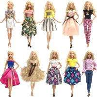 NK Mix Fashion Doll Dress Princess Short Gown Skirt Daily Pants Tops For Barbie Clothes Doll Accessories JJ