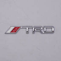 โลโก้ TRD ทีอาร์ดี โตโยต้า โลโกท้าย แต่งรถ สีโครเมี่ยม แถบขาว+แดง