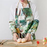 Flower Geometric Cooking Apron Oversleeves Keep the Clothes Clean Sleeveless Convenient Male and Female Chefs Universal Apron