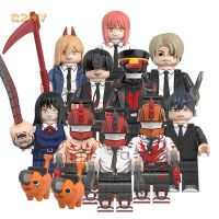 กักกัน N747e8อะนิเมะดาบซามูไร Denji Chainsaw Man With Pochita Mini บล็อคก่อสร้าง Figure ของเล่นเด็ก