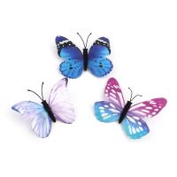 DoreenBeads Fashion Brooches For Women Jewelry Fabric Ethereal Butterfly Pin Brooches At Random Charms 5.5cm x 4.2cm, 1 Piece