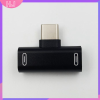 【HJ】 Dual USB Type C หูฟัง AUX ADAPTER Splitter Audio CHARGING CONNECTOR