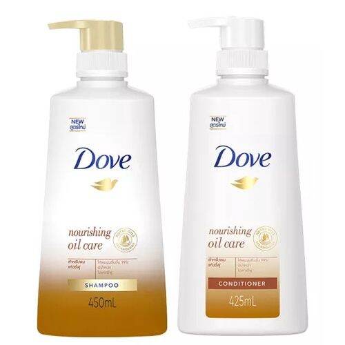 dove-nourishing-oil-care-shampoo-450ml-ลดผมชี้ฟู-ผมนุ่มลื่นขึ้น-99-สีทอง-kawaofficialth