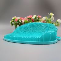 Multifunctional Foot Brush Mat with Suction Cup Rub Back Brush Pad Relieve Fatigue Silicone Anti Skid for Back Elbow Hip