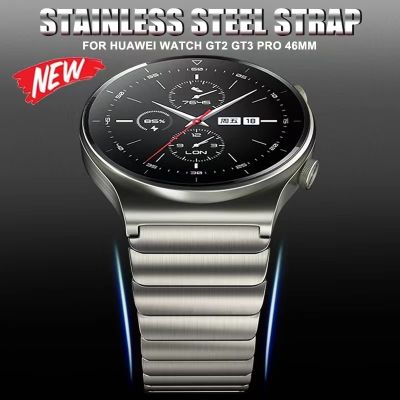 สำหรับนาฬิกา Huawei สายโลหะหรู22มม. GT2 4Pro 46มม. สำหรับ Samsung Watch3กาแล็คซี่45มม. สร้อยข้อมือสายเหล็กสแตนเลส