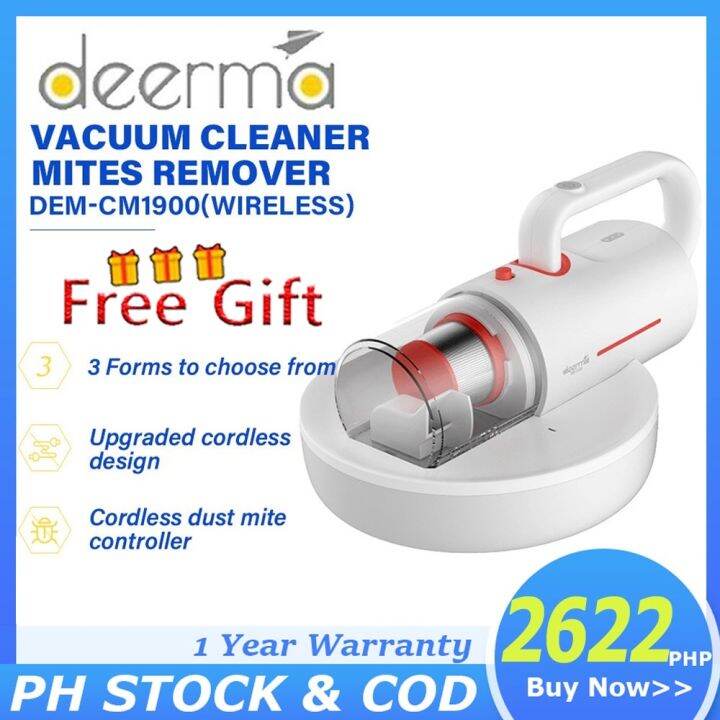 Deerma Vacuum Cleaner CM1900 Mite Remover Rechargeable Cordless Bed Dust Mite Removal UV