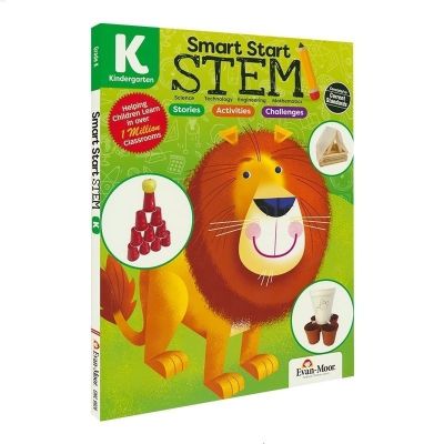 Evan Moore Smart Start Stem K (ฉบับภาษาอังกฤษ) สำหรับหนังสือการออกกำลังกายการเรียนรู้แบบสหสาขาวิชาชีพของโรงเรียนอนุบาลอัจฉริยะ