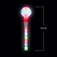 ของเล่นแผงลอยตลาดกลางคืนระเบิดขายส่งไม้หมุนมือถือ Led แท่งเรืองแสงคริสต์มาสติดดาว