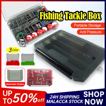 Tough Fishing Tackle Box Multi Grids Lightweight Double Layer