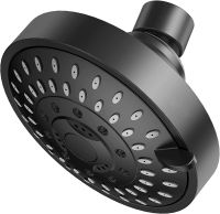 4 Inch Shower Head ABS Plastic Material High Pressure Shower Top Spray Wall Mounted 5 Spray Modes Plumbing Valves