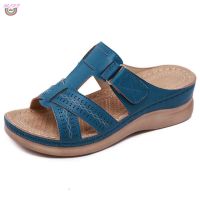 MS Ladies Orthopedic Shoes Open Toe Sandals Ladies Platform Slippers Summer Beach Rubber Soft Sole &amp;SG