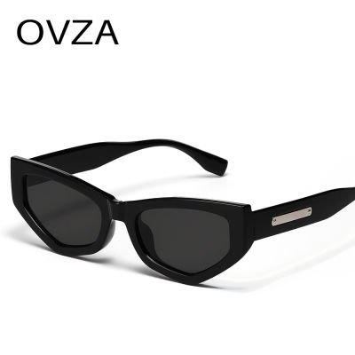 OVZA แว่นตาแฟชั่นสไตล์พังก์ผู้หญิงแว่นกันแดดผู้ชายใหม่เลนส์สีชมพู S0041