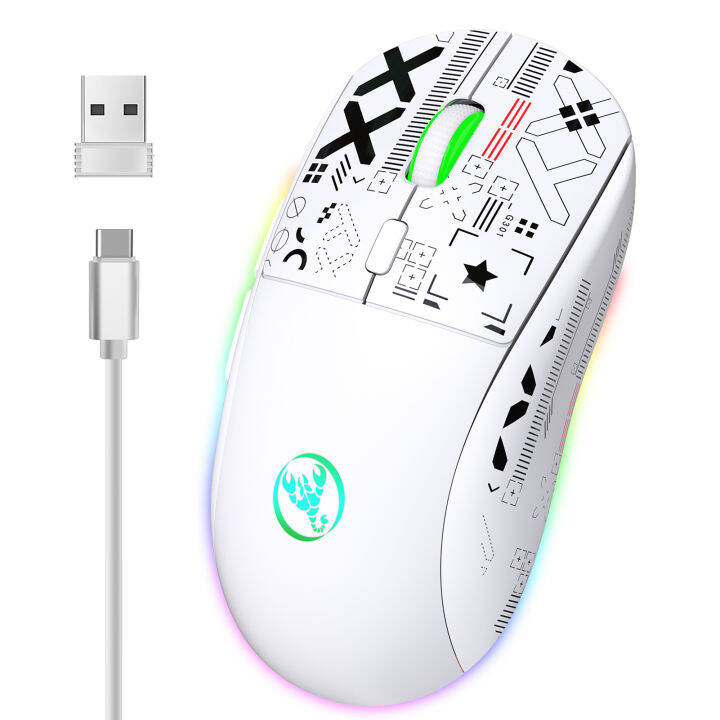 Motospeed t90 2 4g wireless mechanical mouse rgb gaming mouse ergonomic