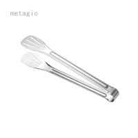 Metagio 1pcs/set Stainless Steel Food Tongs Kitchen Utensils Buffet Cooking Tool Anti Heat Bread Clip Pastry Clamp Utensil Tongs