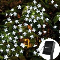 ◇ 12M/7M Solar String Christmas Lights Outdoor 100/50/20LED 8Mode Waterproof Flower Garden Blossom Lighting Party Home Decoration