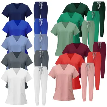  Work Scrub Uniform Solid Color Uniform Beauty Salon