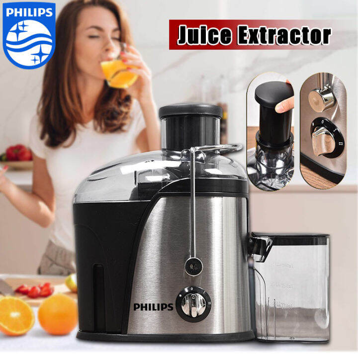 PHILIPS Juicer Extractors Sentrifugasi Pengekstrak Jus Listrik 1.5L dan