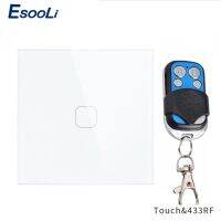 Esooli Eu/uk มาตรฐาน Home Lighting 1 Way RF433รีโมทคอนโทรล Wall Touch Switch,Smart Home รีโมทคอนโทรลไร้สายสวิตช์ไฟ