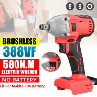 ประแจผลกระทบไร้สายไฟฟ้า580N.M แรงบิด Brushless ไดร์เวอร์สว่านชุดเครื่องมือ