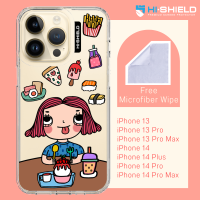 HI-SHIELD Stylish เคสใสกันกระแทก iPhone รุ่น Enjoy Eating Girl [เคส iPhone15][เคส iPhone14][เคส iPhone13]