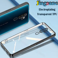 Jingsanc โปร่งใสสำหรับ OPPO A9 2020/A5 2020/A31 2020/A53 2020/A92/A52กรณีโทรศัพท์ซิลิโคนนุ่ม TPU Electroplating ล้างเลนส์ป้องกันปกหลัง