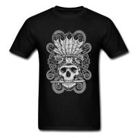 Chic Men Tshirts Borneo Dayak T Shirt Chef Skull Tshirt Printed Clothes Vintage Cotton Tees Custom Black