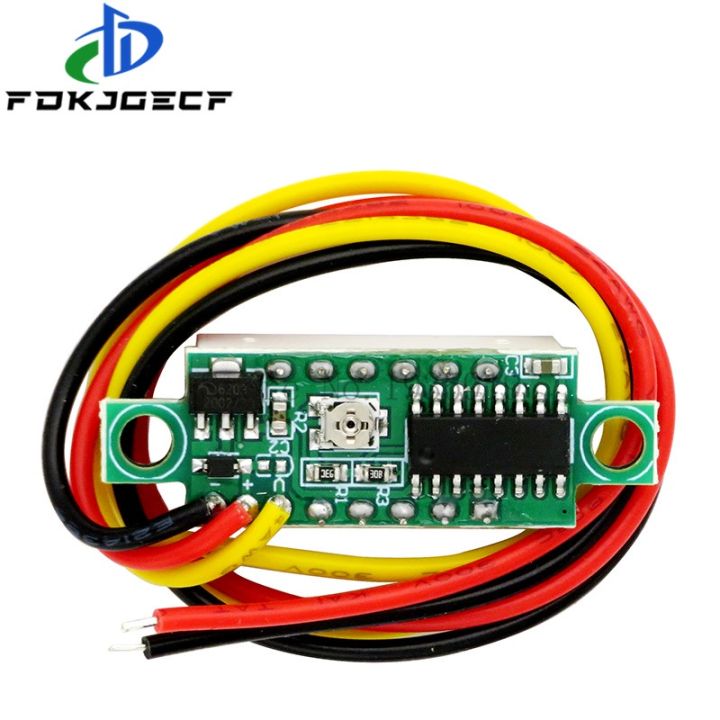 0-28นิ้ว-dc-0-100v-3สายมินิวัดแรงดันไฟฟ้าโวลต์มิเตอร์จอแสดงผลแอลอีดีแผงดิจิตอลโวลต์มิเตอร์เครื่องตรวจจับเครื่องมือวงจรรวม