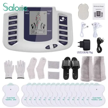 Electrical Stimulator Muscle Massager Slipper Electrode Pads Body Relax  Pulse Tens Acupuncture Therapy Digital Machine EU Plug