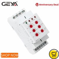 【YP】 GEYA GRV8-10 NEW 36mm Width 3 Phase Voltage Monitoring Relay with 0.1s-10s 220V