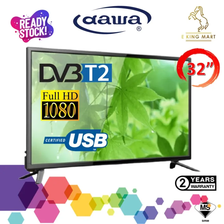Dawa 32" LED Full HD TV Build In MYTV 2 Years Warranty Lazada