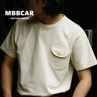 MBBCAR เสื้อยืดผู้ชายเสื้อยืดแขนสั้นมีกระเป๋าสุภาพบุรุษซักได้,ใหม่2023ผ้าฝ้ายคอกลมหนักดีไซน์ดั้งเดิมสีทึบเสื้อตัวธรรมดา