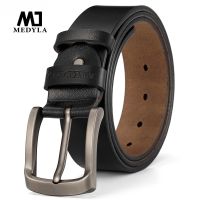 MEDYLA brand mens leather belt high quality natural leather business casual belt for men casual pants suit jeans accessories Belts