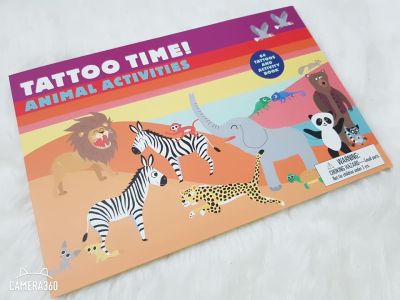 Tattoo Times Animals Adventures / เกมส์ฝึกสมอง+Tattoo สัตว์ต่างๆมากมาย ติดได้2-3วัน อาบน้ำไม่หลุด non-Toxic จากUK