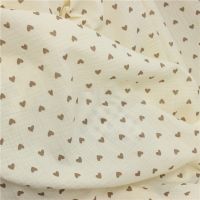 【DT】hot！ Soft Print Cotton Sewing Fabric Crepe Layer Gauze Valentines Day Diy Material 100x135cm