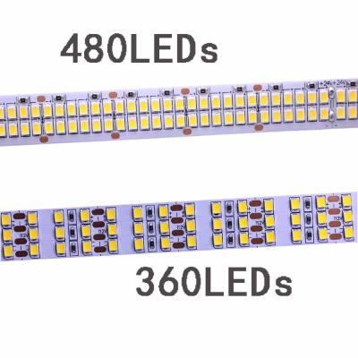 high bright 12V 24V 2835 LED Strip tape light double row IP20 Non-Waterproof 480ledsM 5mRoll LED Strip WhiteWarm White