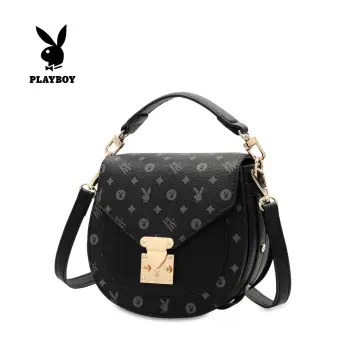 Playboy Black Multicolor LV Style Monogram Duffel Overnight Travel